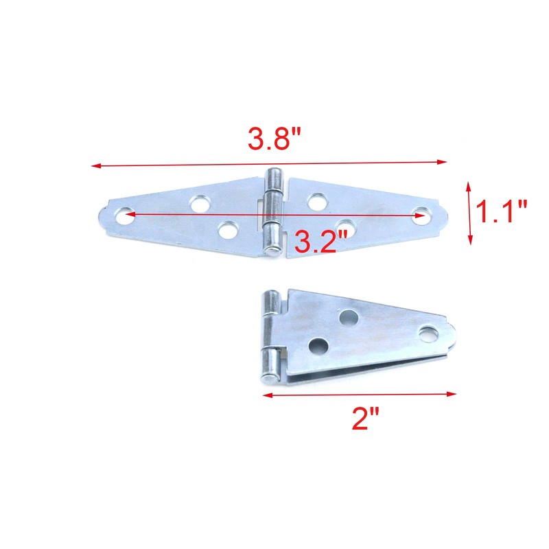 Geesatis 6 Pcs Strap Hinges Heavy Duty Hinge 2 inch