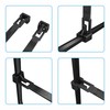 intervisio Cable Ties Resealable, 250 mm x 7.5 mm, Black,