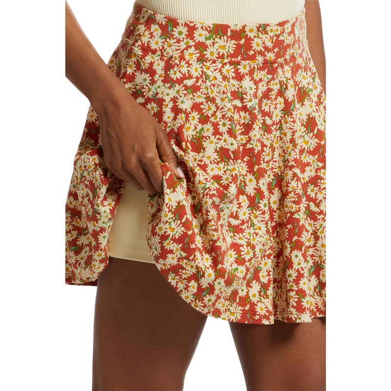 Toad&Co Womens Birdie Skort, Mango Daisy Field Print, Small