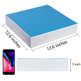 Kalawen Kalawen Toddler Booster Seat Dining, PU Washable 2 Straps Safety Buckle Kids Booster Seat for Dining Table, Portable Travel Increasing Cushion, Blue