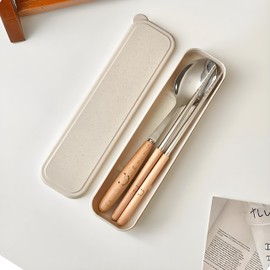 IOLOYU Chopsticks Cutlery Set Stainless Steel Chopsticks Spoon Fork Cutlery Set Lunch Non-slip Chopsticks Bento Chopsticks Portable Cutlery Set Fork and Spoon Set Camping Tableware Chopsticks Set for