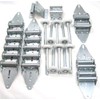 GM Garage Doors, Inc. Industrial Steel Garage Door Hardware Kit - 9x9 Rollers, Hinges, Brackets (Unfinished)