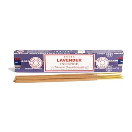 Satya Lavender Incense Sticks Agarbatti Indian Natural Fragrance Hand Rolled Pack of 3