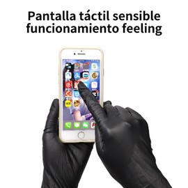 100 Guantes de Nitrilo Vinil de Alta Calidad Color Negro - Sin Látex, Sin Polvo, Diseño Ambidiestro, Ajuste Perfecto, Desechables y Resistentes(Negro) (M)