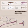 ZESAKER Rimless Bifocal Reading Glasses for Women Frameless Blue Light
