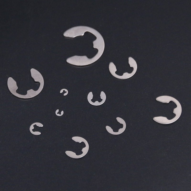 Hilitchi 300-Pcs 304 Stainless Steel E-Clip Circlip External Retaining Ring