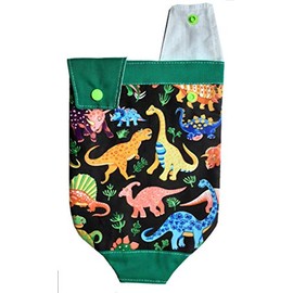 Catheter Peg Bag Cover, Drainage Bag Covers (500 ml). Dinosaurs Pattern. Nutex. 100% Cotton.