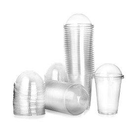 Signature Packaging - Plastic Smoothie Cups with Dome Lids - 16oz (473ml) 50 Pack - Heavy Duty