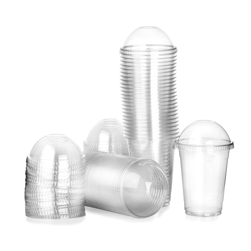 Signature Packaging - Plastic Smoothie Cups with Dome Lids -