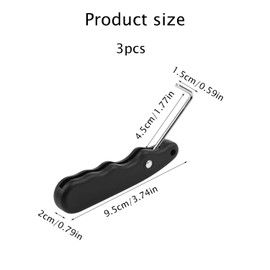 Asphodelia 3PCS Hockey Skate Tighteners,Skate Lace Tightener Tool,Foldable Shoe Lace Puller Anti-Slip Stainless Steel Ice Skates Lace Tightener Portable Shoe Lace Tightening Tool