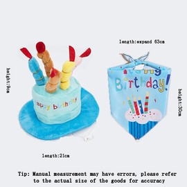 Dog Birthday Bandana Birthday Party Supplies,Dog Bandana with Cute Doggie Birthday Party Hat