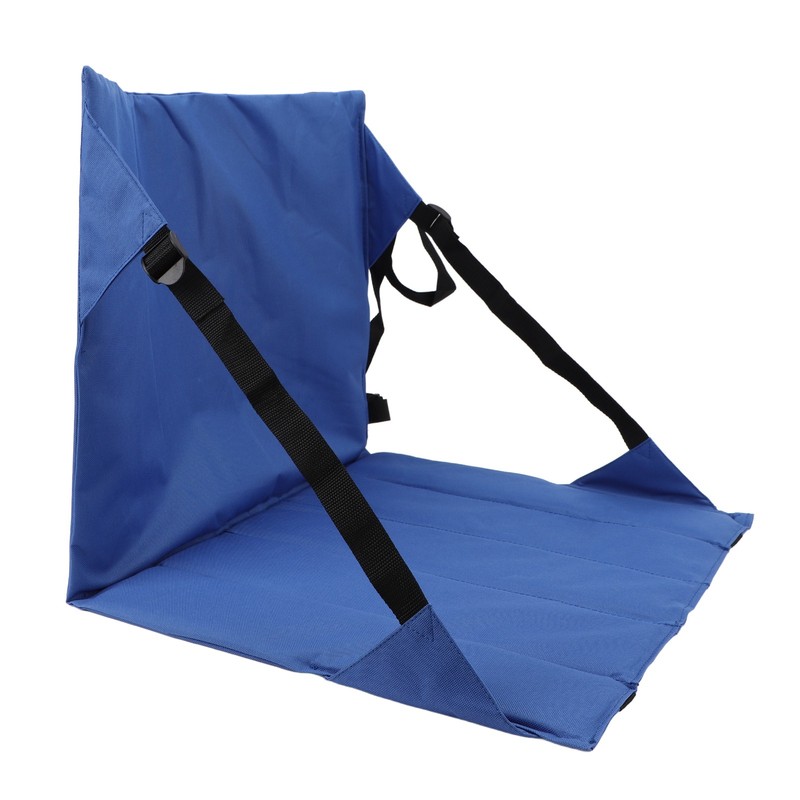 Foldable Seat Cushion Backrest Beach Chair Mat Single Person Portable