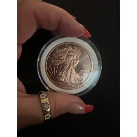 Golden State Mint NEW 1 OZ GSM WALKING LIBERTY .999 COPPER BU ROUND COIN FREE CAPSULE MADE IN USA