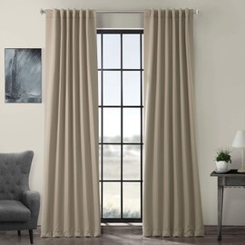 HPD Half Price Drapes BOCH-151304-108 Blackout Room Darkening Curtain (1 Panel), 50 X 108, Classic Taupe