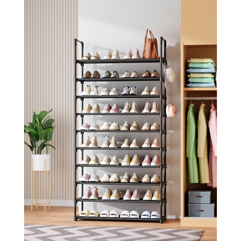 Kitsure Shoe Rack for Closet - 10-Tier Shoe Organizer with