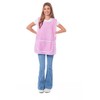 Ladies Check Design With Piping Tabard Apron Overalls Front Pocket