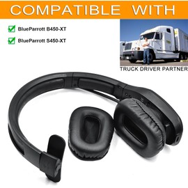 defean B450-XT Mod Kit Ear Pads + Mic Foam - defean Replacement Ear Cushions Cups Cover Compatible with VXI BlueParrott B450-XT B450XT S450-XT Headset，Ear Pads with Designed for Truck Drivers