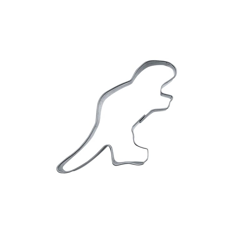 Staedter Stainless Steel Tyrannosaurus Shape Cookie Cutter, 8 cm, Silver,