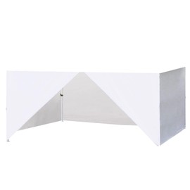 Eurmax USA Full Zippered Walls for 8x12 Easy Pop Up Canopy Tent,4 Walls ONLY(White)