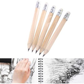 5 Piece Brown Round Pencils, HB Graphite Pencils Wood Pencils,Wood Pencils with Eraser,Holiday Pencils,Stationery Pencil for Holiday School Party Favors Stocking Stuffers Classrooms Student Rewards