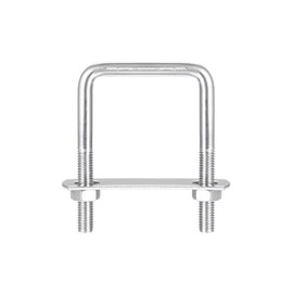 sourcing map Square U-Bolts, 2 Sets 52mm(2.05") Inner Width 80mm Length M8 304 Stainless Steel U Clamp Bolt with Nuts and Plates, for Boat Trailer