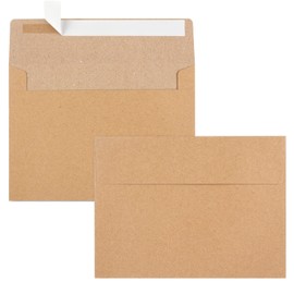70 paquetes de sobres de invitación A2, sobres de papel kraft café, sobres para tarjetas de 4.5 x 5.5, sobres para invitaciones, sobres autoadhesivos para fotos, tarjetas de felicitación