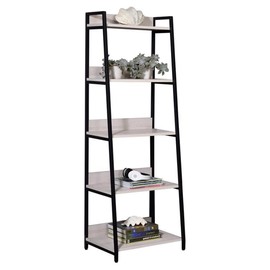 Acme Wendral 5 Wooden Tiers Ladder Bookshelf in Natural and Black