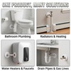 1 Inch Split Wall Flange Escutcheon Plate (2 Pack), Self-Adhesive