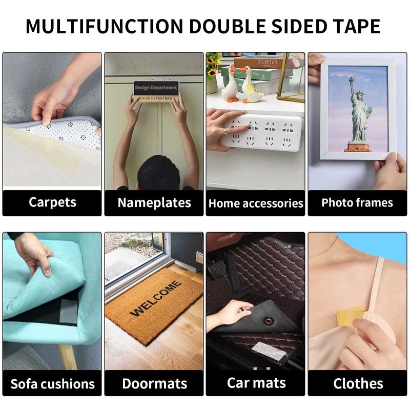 WENSSKKU Extra Strong Double Sided Fabric Tape Heavy Duty for
