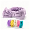Spa Headband And Hair Ties Set - Bow Headband -
