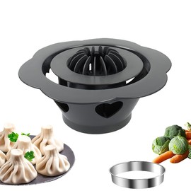 MDJVLNQ Big Dumpling Maker Momo Machine,6.57" Baozi Maker Machine Mold Food Grade PP Kitchen Gadget Tool Homemade Bao Buns Ease Use And Clean For Home Kitchen Beginners