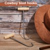Moxweyeni 2 Pcs Boot Pulls with Handle Boot Hooks Long