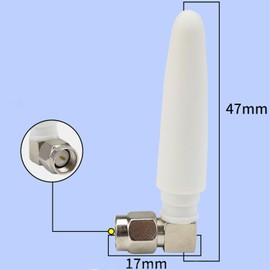 Fohevers WiFi Antenna 4G/5G WiFi Antenna SMA Male Adapter 90° Angle Connector 2DBi Omni-Directional WiFi Signal Antenna for Wireless Router 2 Pack