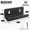 Black Vinyl Record Shelf Wall Mount 8 Pack,Acrylic Album Record