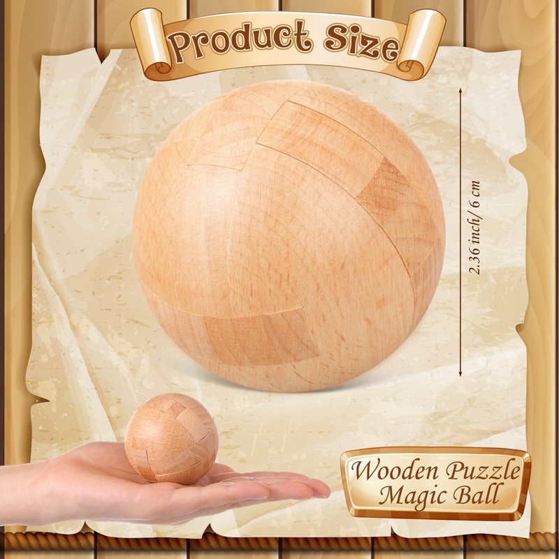 Yilloog Wooden Puzzle Brain Teasers 3D Logic Puzzles, Brain Teaser