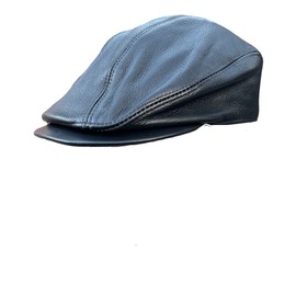 italianboy2018 Real Leather Ivy Flat, Oldman, Driver Cabbie Hat/Cap (Size: 2XL)