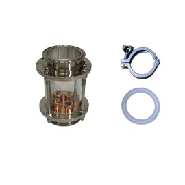 3 inch Glass Reflux Column Section with Copper Bubble Plate