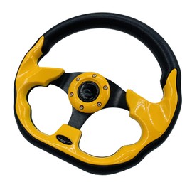 Spaorcco 12.5 inch Golf Cart Steering Wheel Universal Ergonomic Design for EZGO RXV & TXT, Club Car DS and Precedent Tempo, Yamaha, Most Golf Cart