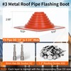 #3 Metal Roof Pipe Flashing, Metal Roofing Pipe Flashing Boot