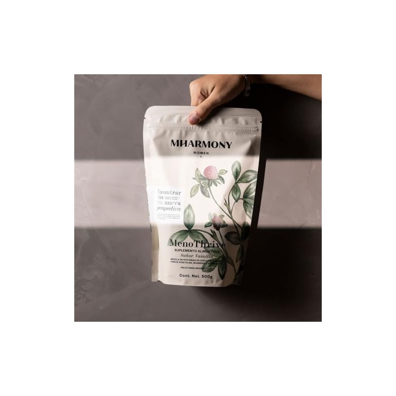 MenoThrive Suplemento natural Protena vegetal Isoflavonas de soya Sabor vainilla