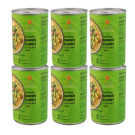 Islands Harvest Organic Green Curry Coconut Milk Pack of 6 - Vegan, Kosher, Halal, Non-GMO, USDA Organic - No Added Artificial Flavors, Colors or Preservatives. For Curries, Such As Green Beans, Broccoli, Carrot