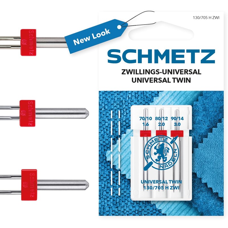 SCHMETZ Domestic Sewing Machine Needle |3 Universal Twin Needles 1,6/70