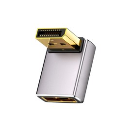 Duttek Displayport 1.4 Extension Adapter L Shape, 8K Displayport 1.4 Converter Adapter, Right Angle Displayport Male to Female Extension Adapter, DisplayPort Adapter Supports 8K@60Hz, 3D, ARC, for