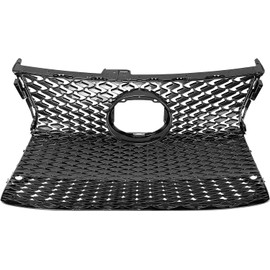 HECASA Lower and Upper Grill Compatible with 2014-2016 Lexus IS200t IS250 IS350 LX1200152, LX1036115/ 5211253070, 5311253061 F-Sport Grille Sit (2 Packages)