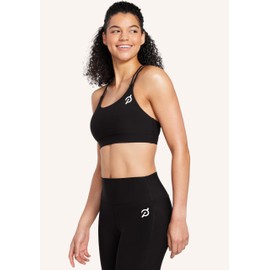 Peloton Women's Standard Cadent Strappy Bra, Black, Medium