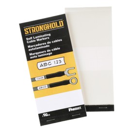Panduit Writing Marker Book, Self-Laminated Type, Writing Dimensions: W 1.0 x H 1.0 inches (25.4 x 25.4 mm), 30 Markers / Book, White. PSCB-5Y