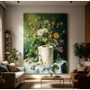 Funny Floral Toilet Paper Canvas Farmhouse Bathroom Framed Ready To