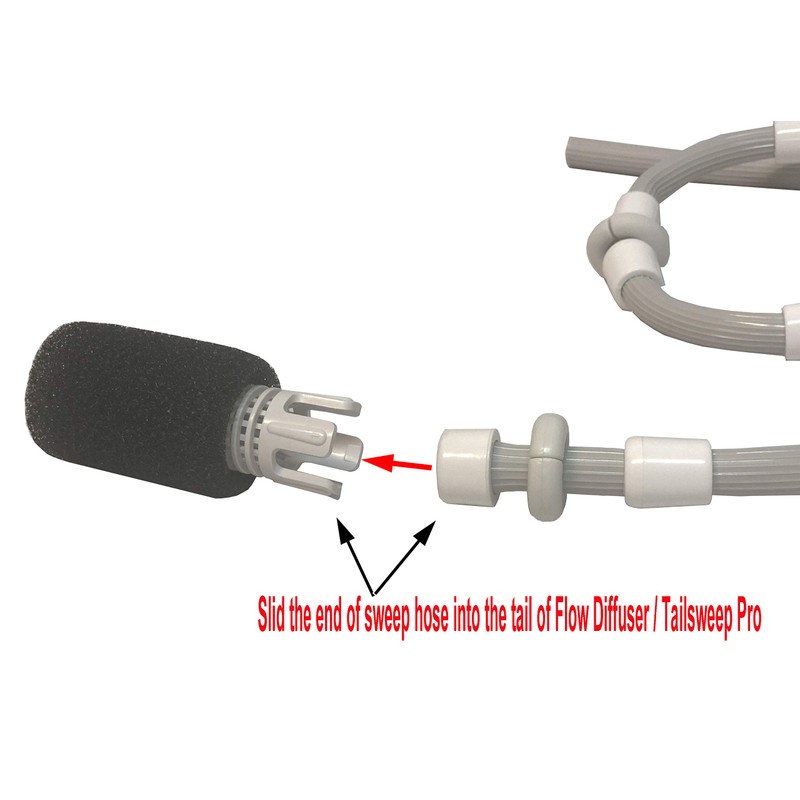 ATIE No Spray Pool Cleaner TailSweep PRO TSP10S with Hose