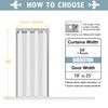 ChrisDowa Blackout Door Curtains for Doorway Privacy, Grommet Closet Curtains