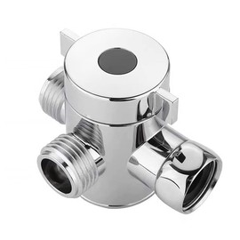 G1/2 Compatible ABS Diverter Valve with 3-Way Shower Adapter, Shower Head T-Adapter, 3-Direction Diverter Valve, Diverter for Shower Head, Replacement Part for Faucet, Diverter for Bathroom and Toilet